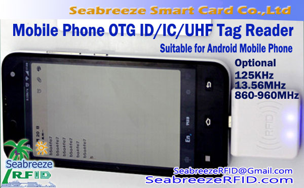 Mobile Phone ID, IC, UHF Tag Reader, Smart Phone OTG UHF Miniature Reader, suitable for Android Mobile Phone, from Seabreeze Smart Card Co.,Ltd.