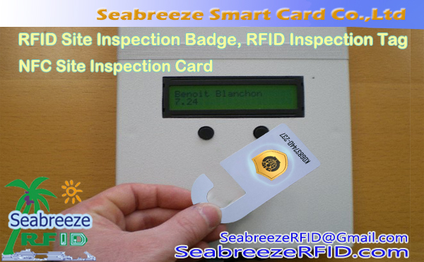 Cartão de inspeção de local RFID, Crachá de inspeção de local RFID, Cartão de inspeção RFID, Crachá de inspeção do local NFC, NFC Inspection Tag, Shenzhen Seabreeze SmartCard Co.,Ltd.