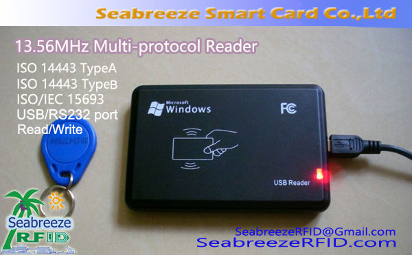 High-frequency multi-protocol Reader, Read Write ISO 14443 TypeA, ISO 14443 TypeB, ISO / IEC 15693