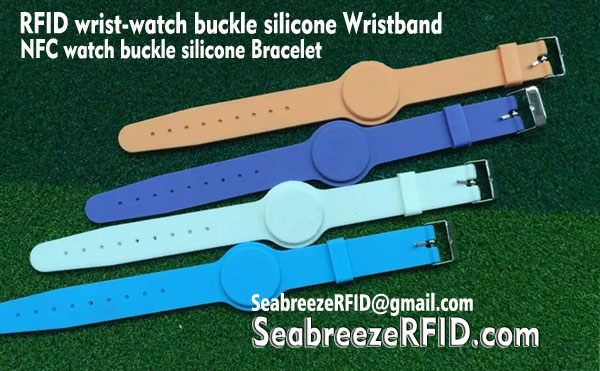 RFID zegarek Klamra Silicone Nadgarstek, NFC Watch Klamra silikonowa bransoletka