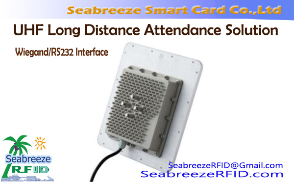 Soluzione per controllo accessi a lunga distanza UHF, Interfaccia Wiegand / RS232 per lettore di presenze per controllo accessi a lunga distanza UHF