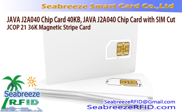 Чип-карта JAVA J2A040 40 КБ, Чип-карта JAVA J2A040 с вырезом для SIM-карты