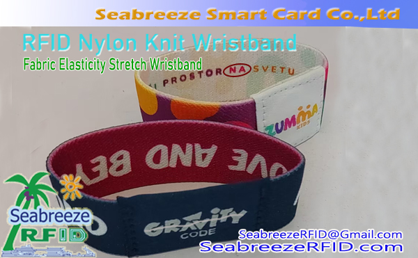 RFID Nailan Knit Wristband, Ƙarƙashin Ƙarƙashin Ƙarƙashin Ƙarƙashin Ƙarƙashin Ƙunƙara, NFC Nylon Saƙa Munduwa, NFC Fabric elasticity stretch munduwa