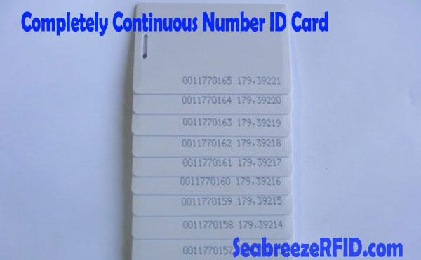 Completamente Contínuo Número EM cartão, Cartão de série contínua ID Código Wiegand