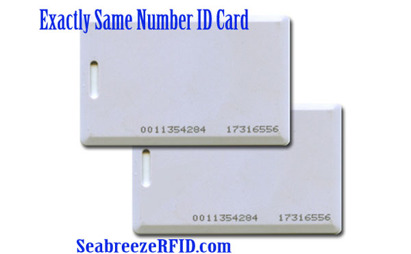 Exactly Same Number ID Card, Exactly Same Code Access Control EM Card