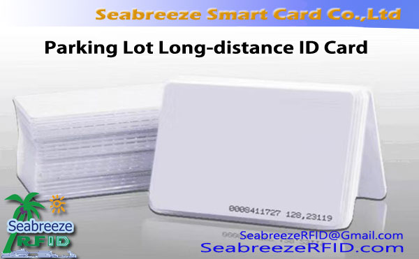 Cartão grosso Parking Lot longa distância ID, Estacionamento cartão de identificação do lote de longo alcance
