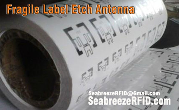 UHF Fragile Label Etch Antenna, RFID antena za enostavno trganje etiket, UHF Fragile Tag Etch Inlay