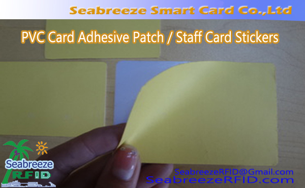 PVC Card Adhesive Patch, Staff Card Stickers