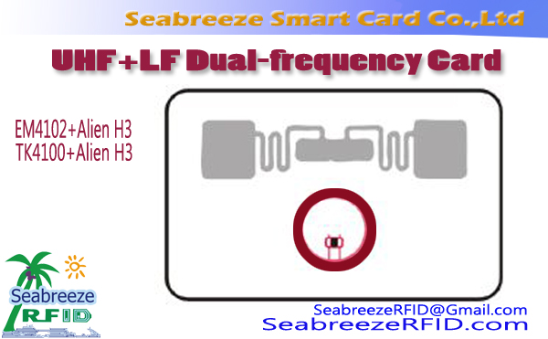 UHF + LF Dual-תדר כרטיס, כרטיס H3 + EM4102 Dual-תדר Alien