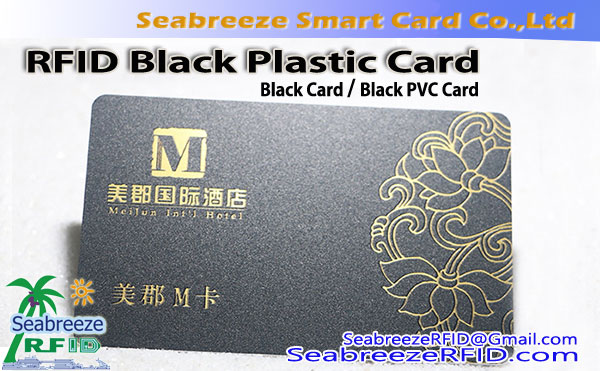 Karatra PVC mainty, Karatra mainty, RFID Black Plastic Card