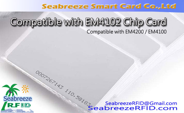 Compatível com EM4102 Cartão Chip, Compatível com EM4200 Cartão Chip