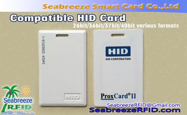 Kompatibel med HID-kort, 26bit / 36bit / 37bit / 40bit forskellige formater