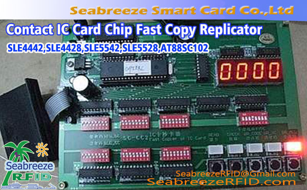 Hu rau IC Card nti luam replicator ntawm SLE4442, SLE4428, SLE5542, SLE5528, AT88SC102