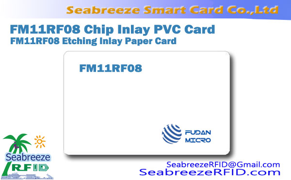 FM11RF08 Çip Inlay PVC Kart, FM11RF08 Qrafik Kağız Kartı