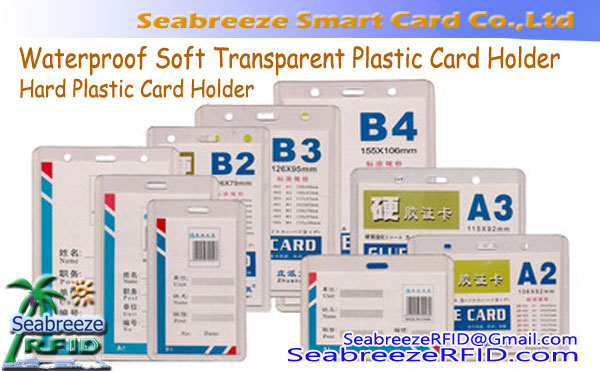 Waterproof Soft Transparent Plastic Card Holder, Hard Plastic Card Holder