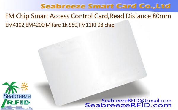 EM Chip Smart Access Kontrolléiere Card Weiderliesen Distanz 80mm, ID & IC Umeldung Card / Tag