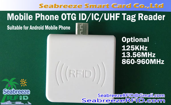 Lector OTG Micro UHF para teléfonos móbiles, Lector miniatura de etiquetas RFID de interfaz OTG para teléfonos móbiles