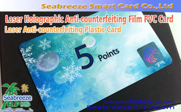 Ласерска холографска ПВЦ картичка против фалсификување филм, Ласерска пластична картичка против фалсификување