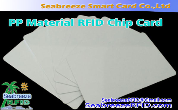 PP nyenzo RFID Chip Kadi, Polypropen Material Kadi Smart