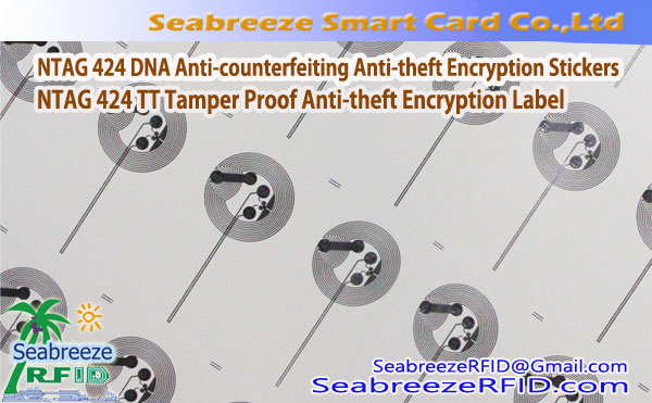 NTAG 424 DNA Anti-counterfeiting los tivthaiv Encryption StickersNTIMAG 424 TT Tamper Profof Anti-tub sab Encryption Daim ntawv lo
