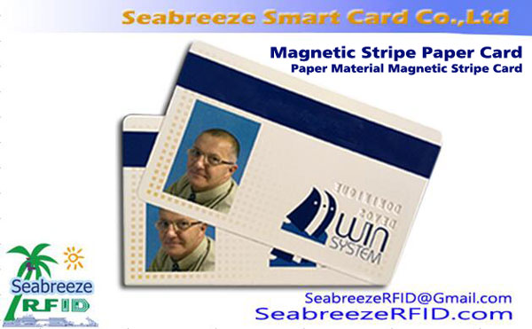 Karatra taratasy misy stripe magnetika, Paper Material Magnetic Stripe Card