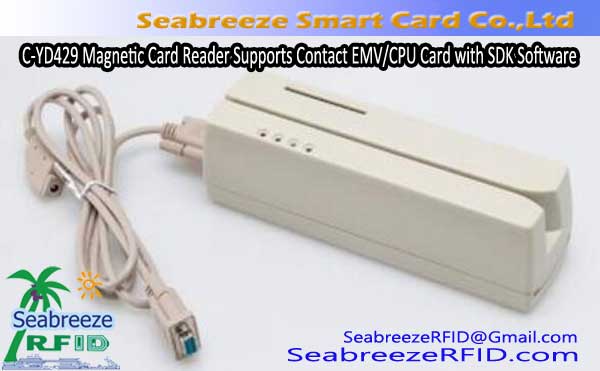 C-YD429 Magnetic Stripe Card Reader Supports Contact EMV Card CPU Card With SDK Software