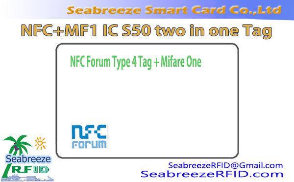 एक टैग में एनएफसी + Mifare आईसी S50 दो, 2 में 1 एनएफसी विरोधी जालसाजी टैग