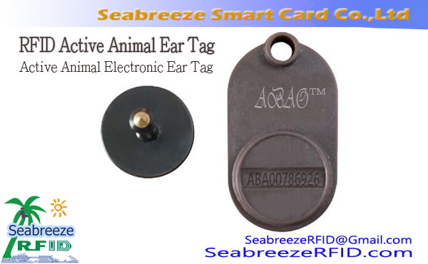 RFID Active Animal Ear Tag, Active Animal Electronic Ear Tag