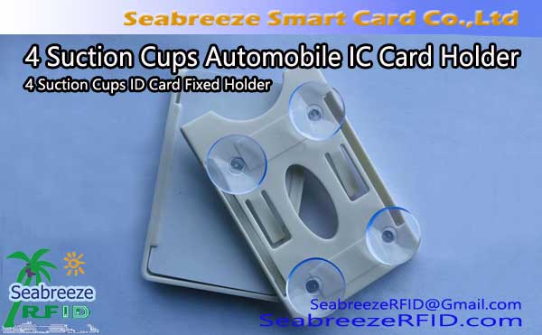 4 Suction Cups Automobile IC Card Holder, 4 Suction Cups ID Card Fixed Holder