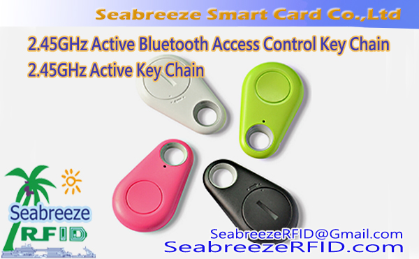 2.45GHz Aktive Key Chain, 2.45GHz Aktive Electronic Tag, 2.4GHz Active Bluetooth Access Control Proximity Card 200M Adjustable