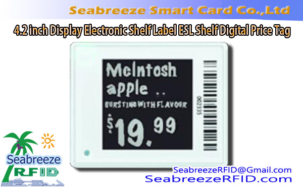 4.2 pulgada Display Electronic Shelf Label ESL Shelf Digital Price Tag