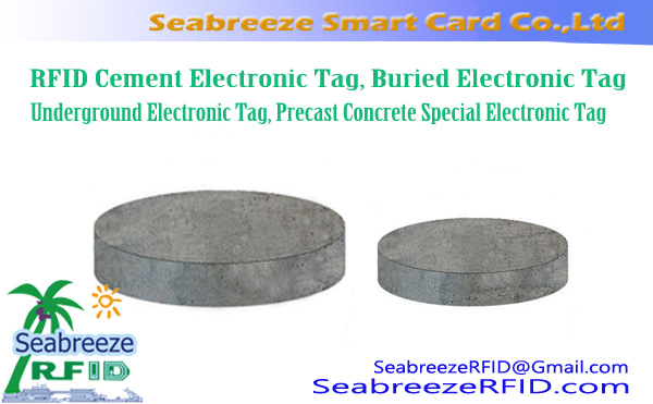 Ahaziri RFID Cement Electronic Tag, Elektrọnik Tag, Mpempe akwụkwọ elektrọnik dị n'okpuru ala, Precast Concrete Special Electronic Tag