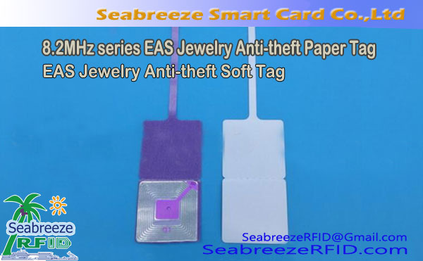 8.2Letoto la MHz EAS Jewelry Anti-theft Paper Tag,  EAS Jewelry Anti-theft Soft Tag