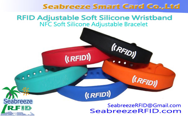RFID podesivi mekani silikonski narukvicu, NFC mekana silikonska podesiva narukvica