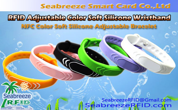RFID Color Soft Silicone Adjustable Wristband, NFC Color Soft Silicone Adjustable Bracelet