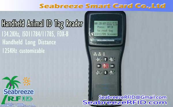 Håndholdt Long Distance Animal ID Tag Reader, 134.2KHz, ISO11784 / 11785, FDX-B