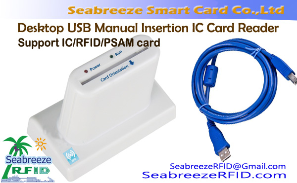 Cititor de carduri IC cu inserție manuală USB pentru desktop, Desktop USB Cititor de carduri PSAM cu inserție manuală, Cititor de carduri RFID cu inserție manuală USB de birou