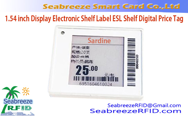 1.54 pulgada Display Electronic Shelf Label ESL Shelf Digital Price Tag