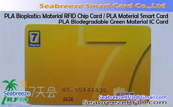 PLA Bioplastics Material RFID Chip Card, PLA Biodegradable Green Material IC Card, PLA Material Smart Card
