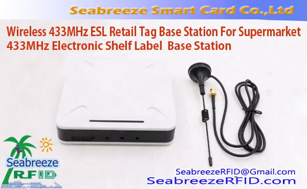 Wireless 433MHz ESL Retail Tag Base Station For Supermarket