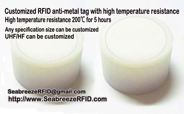 Індивідуальна довгострокова високотемпературна антиметалева RFID-мітка 200 ℃, Електронна мітка бурильних труб нафтових свердловин