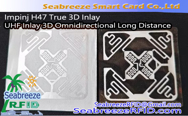 UHF Inlay 3D Omnidirectional Long Distance, Impinj H47 Inlay, H47 True 3D Inlay