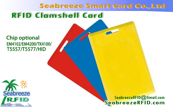 RFID Clam Shell Card, EM4102 Clam Shell Card, T5577 Clam Shell Card, Access Control Clamshell karty