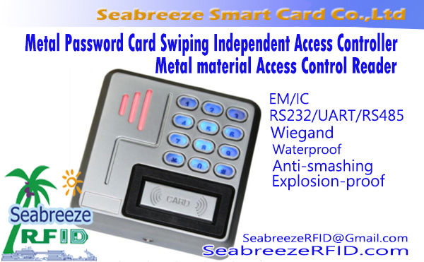 Metal Password Card Swiping Independent Access Controller, Metal Password Button Integrated Access Control Reader, Offline Access Control Reader, Offline Access Controller
