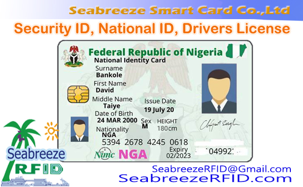 ID keamanan, National IDs, Lisensi Driver, Kertu ID Keamanan, NationaID nasionalngunjung